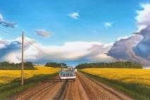 Fullbloom, oil on masonite, 1995