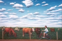 Riding the Fence, oil on canvas, 1996