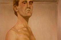 Self Portrait, oil on cardboard, 1990